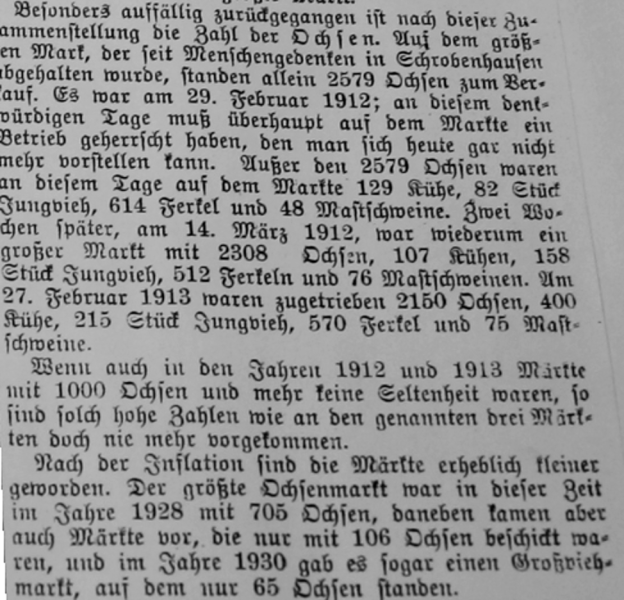 Datei:Viehmarkt Schrobenhausen Artikel von 1931.png